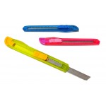 POWERTECH πλαστικό κοπίδι με ασφάλεια KNF-0004, 3 χρώματα, 12τμχ Γραφική Ύλη