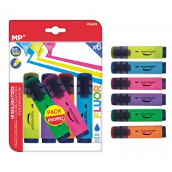 MP μαρκαδόρος υπογράμμισης PE489, πάχος μύτης 2-5mm, 6 χρώματα Γραφική Ύλη