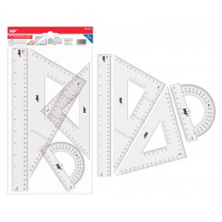 MP σετ χάρακες PA144, διάφανο πλαστικό, 4 τμχ Γραφική Ύλη