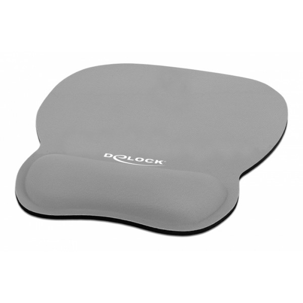 DELOCK Mousepad 12698 με στήριγμα καρπού, 245x206 mm, γκρι Mouse Pad