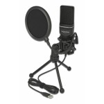 DELOCK Mικρόφωνο studio με pop φίλτρο & αντιανέμιο 66331, πυκνωτικό, USB Συστήματα Ήχου