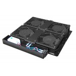 POWERTECH cooling fan με θερμοστάτη για rack NETW-0010, 29.5x31x4cm Καμπίνες - Rack