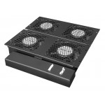 POWERTECH cooling fan με θερμοστάτη για rack NETW-0010, 29.5x31x4cm Καμπίνες - Rack