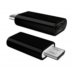 POWERTECH αντάπτορας Micro USB σε USB-C θηλυκό CAB-UC020, OTG, μαύρος USB-C (Type-C)