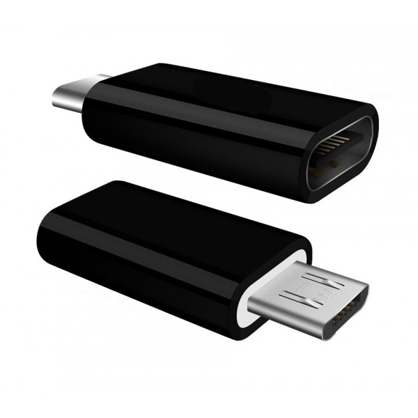 POWERTECH αντάπτορας Micro USB σε USB-C θηλυκό CAB-UC020, OTG, μαύρος USB-C (Type-C)