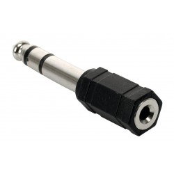 POWERTECH αντάπτορας stereo 6.35mm σε 3.5mm CAB-J018, μαύρος, 5τμχ Ήχος