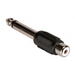 POWERTECH αντάπτορας mono 6.35mm σε RCA CAB-J025, μαύρος, 5τμχ Ήχος