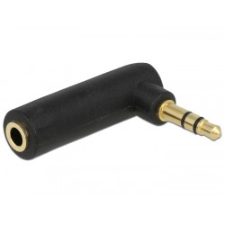 DELOCK αντάπτορας 3.5mm αρσενικό σε 3.5mm θηλυκό 65364, 3pin, γωνιακός Ήχος