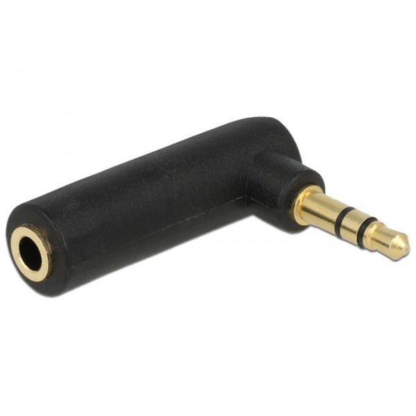 DELOCK αντάπτορας 3.5mm αρσενικό σε 3.5mm θηλυκό 65364, 3pin, γωνιακός Ήχος