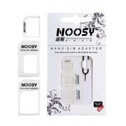 NOOSY Nano SIM & Micro SIM Adapter Set, λευκό Αξεσουάρ κινητών