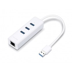TP-LINK Αντάπτορας USB 3.0 Hub & Gigabit, 3 Port, 18.5cm USB Hubs - Card Readers