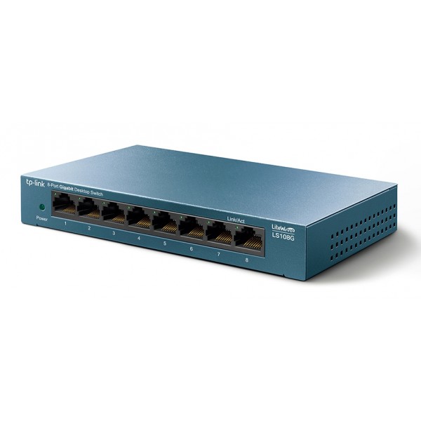 TP-LINK Desktop Switch LS108G, 8-port 10/100/1000Mbps, Ver. 1.0 Switches