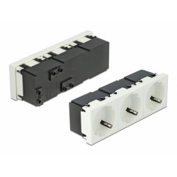 DELOCK τριπλό module πρίζας ρεύματος Easy 45 81323, 45°, 45x45mm, 5τμχ Ηλεκτρολογικός εξοπλισμός