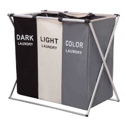 Καλάθι διαχωρισμού απλύτων CLN-0008 με 3 σάκους, 60x38x68mm Οργάνωση Χώρου