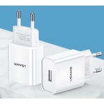 USAMS φορτιστής τοίχου T18, 1x USB, 2.1A, λευκός Φορτιστές Κινητών