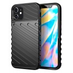 POWERTECH Θήκη Carbon MOB-1558 για  iPhone 12 min, μαύρη Θήκες