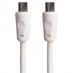 GOOBAY καλώδιο κεραίας αρσενικό σε θηλυκό 11510, <70dB, CCS, 1.5m, λευκό RF (Κεραίας)