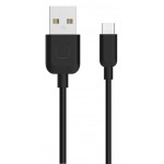 USAMS Καλώδιο USB σε Type-C US-SJ099 U-Turn, 1m, μαύρο USB-C (Type-C)