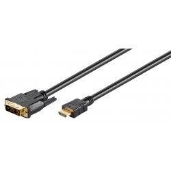 GOOBAY καλώδιο DVI-D σε HDMI 51581, 3m, μαύρο Εικόνα