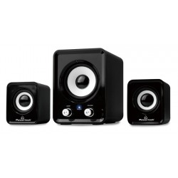 POWERTECH ηχεία Essential sound PT-843, 2.1, 5W + 2x 3W, 3.5mm, μαύρα Ηχεία για PC