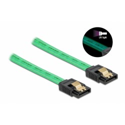 POWERTECH Καλώδιο SATA III 7pin CAB-W036, με UV επίστρωση, 0.7m, πράσινο Εσωτερικά PC