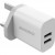 ROCKROSE φορτιστής τοίχου για πρίζα UK Casa A2, 2x USB, 2.4A 12W, λευκός