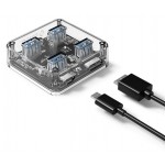 ORICO USB hub MH4U-U3, 4x USB, 5Gbps, διάφανο USB Hubs - Card Readers