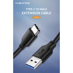 CABLETIME καλώδιο USB 3.0 σε USB Type-C C160, 5V 3A, 1m, μαύρο Καλώδια