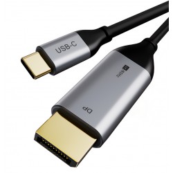 CABLETIME καλώδιο USB-C σε DisPlayPort C160, 4k/60hz, 1.8m, μαύρο USB-C (Type-C)