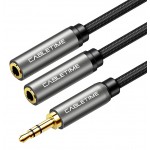 CABLETIME καλώδιο Stereo 3.5mm M σε 2x 3.5mm F AV309, 3pole, 0.2m, μαύρο Ήχος
