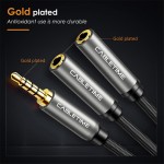 CABLETIME καλώδιο Stereo 3.5mm M σε 2x 3.5mm F AV309, 4pole, 0.2m, μαύρο Ήχος