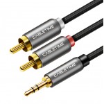 CABLETIME καλώδιο Stereo 3.5mm σε 2x RCA AV314, 1.8m, μαύρο Ήχος