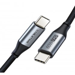CABLETIME καλώδιο USB Type-C C160, PD 60W, 3Α, 1m, γκρι USB-C (Type-C)