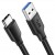 CABLETIME καλώδιο USB-C σε USB CMAMN, 3A, 5Gbps, 0.25m, μαύρο