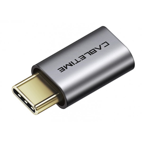 CABLETIME αντάπτορας USB Type-C σε USB Micro θηλυκό C160, γκρι Καλώδια