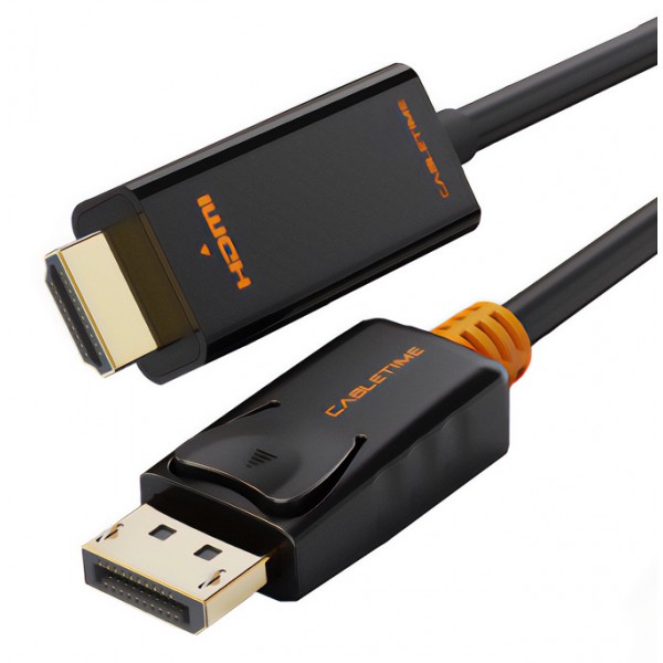 CABLETIME καλώδιο Displayport σε HDMI AV585, 1080p, 1m, μαύρο Εικόνα