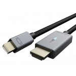 CABLETIME καλώδιο Mini DisplayPort σε HDMI AV588, με LED 4K, 1.8m, μαύρο Εικόνα