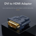 CABLETIME αντάπτορας HDMI σε DVI 24+1 AV599, with Ring, 1080p, μπλε Εικόνα