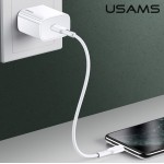 USAMS φορτιστής τοίχου US-CC118, 1x type-C, PD3.0 20W 3A, λευκός Φορτιστές Κινητών