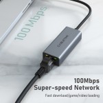 CABLETIME αντάπτορας USB 2.0 σε RJ45 AML100, 100Mbps, 0.15m, γκρι Κάρτες Δικτύου - USB Dongles