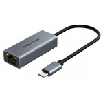 CABLETIME αντάπτορας USB Type-C σε RJ45 CML100, 100Mbps, 0.15m, γκρι Κάρτες Δικτύου - USB Dongles