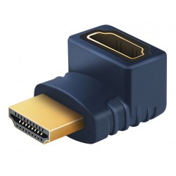 CABLETIME αντάπτορας HDMI αρσενικό σε θηλυκό AV599, γωνιακός, 4K, μπλε Εικόνα
