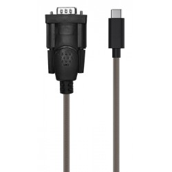 CABLETIME καλώδιο USB-C σε RS232 C160, 28AWG, 1m, διάφανες-μαύρο USB-C (Type-C)