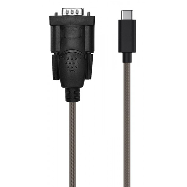 CABLETIME καλώδιο USB-C σε RS232 C160, 28AWG, 1m, διάφανες-μαύρο USB-C (Type-C)
