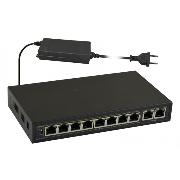 PULSAR PoE Ethernet Switch S108-90W, 10x ports 10/100Mb/s Παρελκόμενα