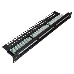 PULSAR patch panel για rack RP-U24V6, 24-port, UTP Cat 6, 1U Καμπίνες - Rack