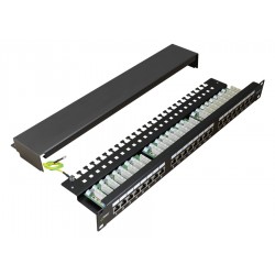 PULSAR patch panel για rack RP-F24V6, 24-port, FTP Cat 6, 1U Καμπίνες - Rack