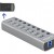DELOCK USB hub 63264 με διακόπτες, 9x θυρών, 5Gbps, 12V/2.25A PD, γκρι