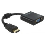 DELOCK αντάπτορας HDMI σε VGA 65512, 1080p, μαύρος Εικόνα