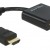 DELOCK αντάπτορας HDMI σε VGA 65512, 1080p, μαύρος